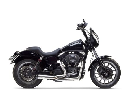Comp-S 2-into-1 Exhaust - Stainless Steel with Carbon Fiber End Cap. Fits Dyna 1991-2005. TWO BROTHERS RACING EXHAUST