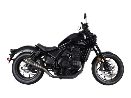 Comp-S Slip-On Muffler - Stainless with Carbon Fiber End Cap. Fits Honda CMX / Rebel 1100cc 2021up. TWO BROTHERS RACING EXHAUST