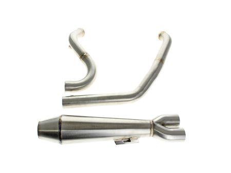 Megaphone Gen II 2-into-1 Exhaust - Stainless Steel. Fits Touring 2017up TWO BROTHERS RACING EXHAUST