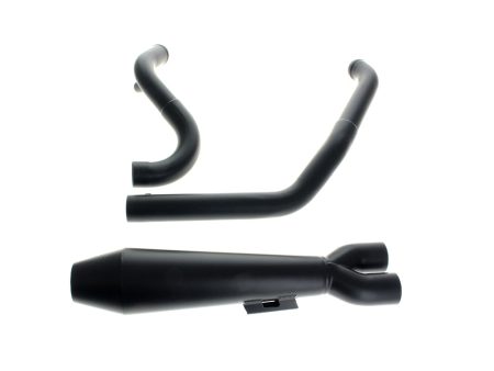 Megaphone Gen II 2-into-1 Exhaust - Black. Fits Touring 2017up TWO BROTHERS RACING EXHAUST