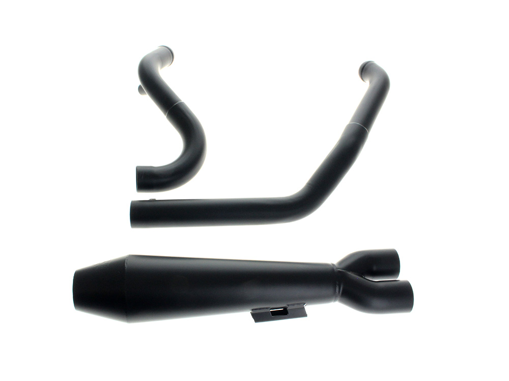 Megaphone Gen II 2-into-1 Exhaust - Black. Fits Touring 2017up TWO BROTHERS RACING EXHAUST