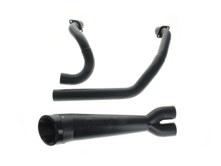 Shorty Turnout 2-into-1 Exhaust - Black. Fits Indian Cruiser 2022up TWO BROTHERS RACING EXHAUST