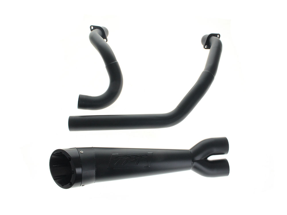 Shorty Turnout 2-into-1 Exhaust - Black. Fits Indian Cruiser 2022up TWO BROTHERS RACING EXHAUST