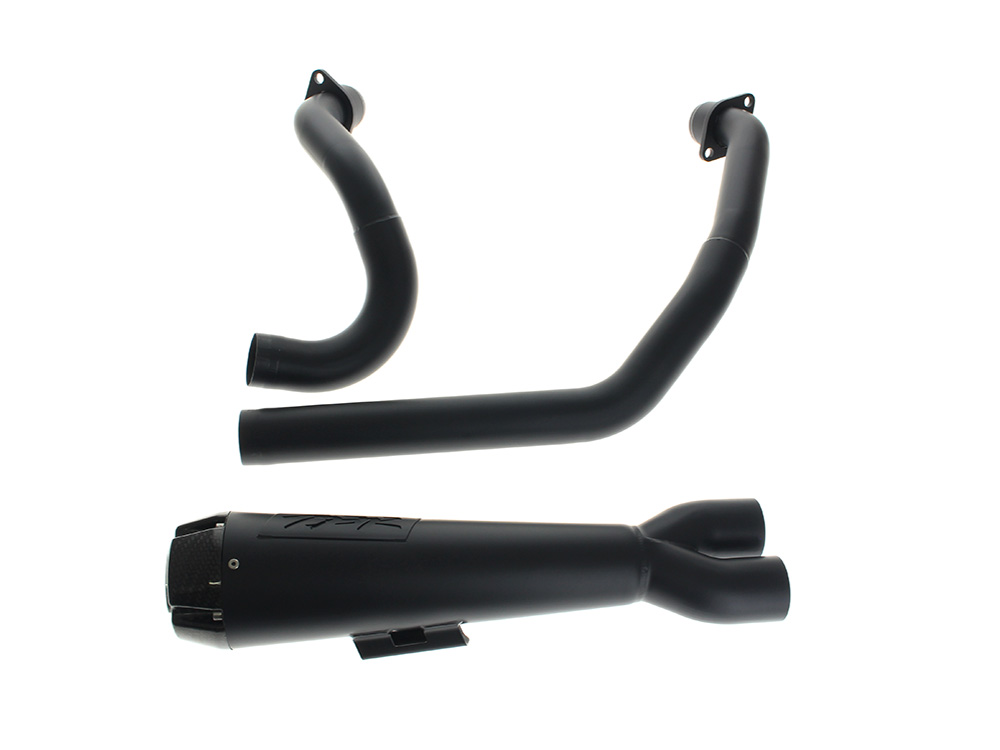 Comp-S 2-into-1 Exhaust - Black with Carbon Fiber End Cap. Fits Indian Cruiser 2022up TWO BROTHERS RACING EXHAUST