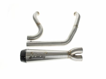 Comp-S 2-into-1 Exhaust - Stainless Steel with Carbon Fiber End Cap. Fits Softail Breakout & Fat Boy 2018up TWO BROTHERS RACING EXHAUST