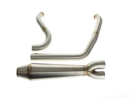 Megaphone Gen II 2-into-1 Exhaust - Stainless Steel. Fits Softail Breakout & Fat Boy 2018up TWO BROTHERS RACING EXHAUST