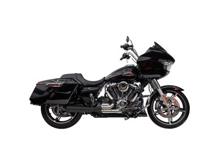 Assault 2-into-1 Exhaust - Black. Fits Touring 2017up Trask Performance