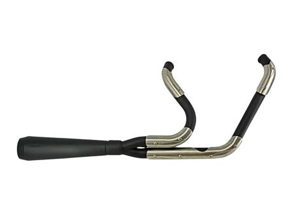 Assault 2-into-1 Exhaust - Black. Fits Dyna 2006-2017. Trask Performance