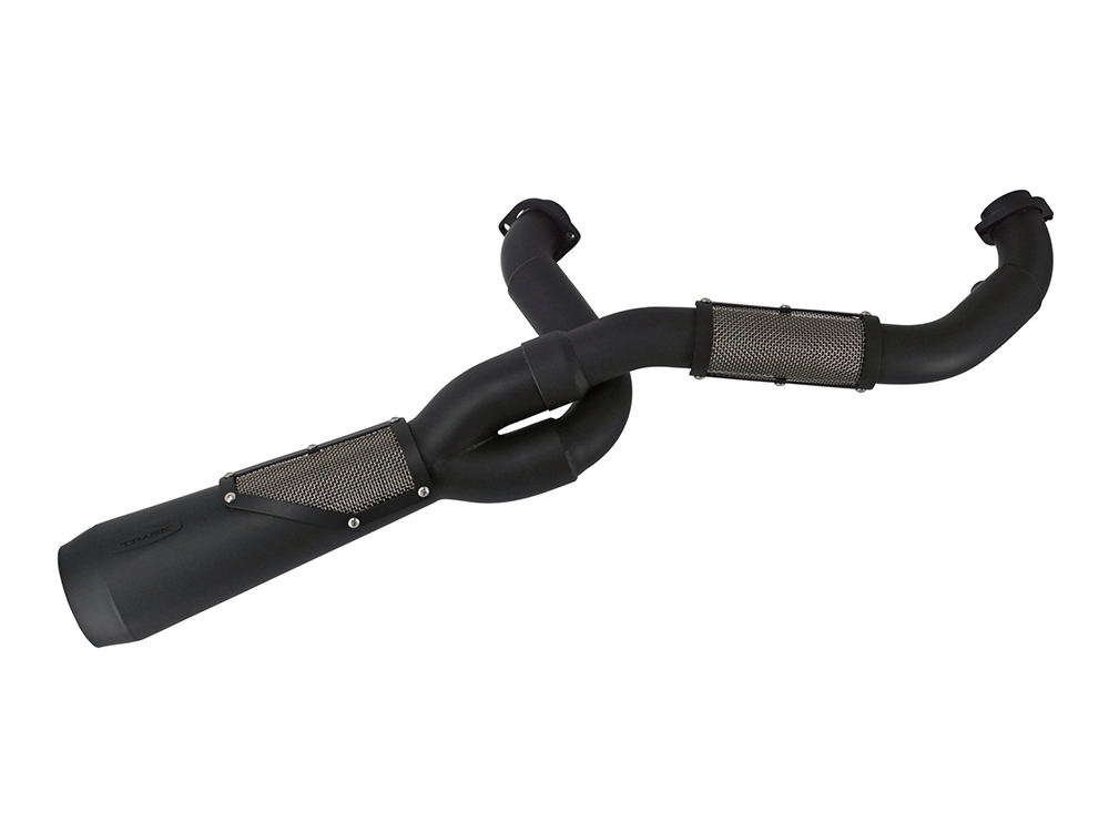 Big Sexy Performance 2-into-1 Exhaust - Black. Fits Touring 2017up. Trask Performance