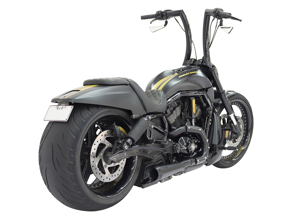 Assault 2-into-1 Exhaust - Black. Fits V-Rod 2007-2017. Trask Performance - Image 3