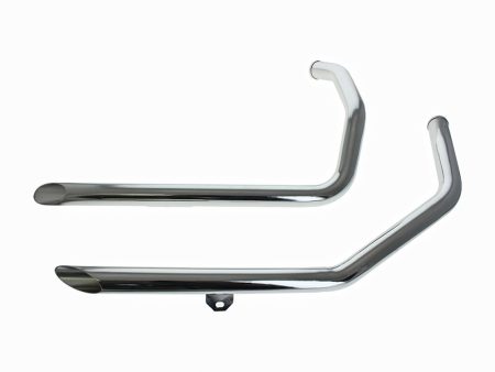 Slash Cut 1-3/4in. Drag Pipes - Chrome. Fits Sportster 1986-2003 V-Factor