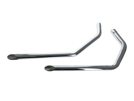 Slash Cut 1-3/4in. Drag Pipes - Chrome. Fits Sportster 1957-1985 V-Factor