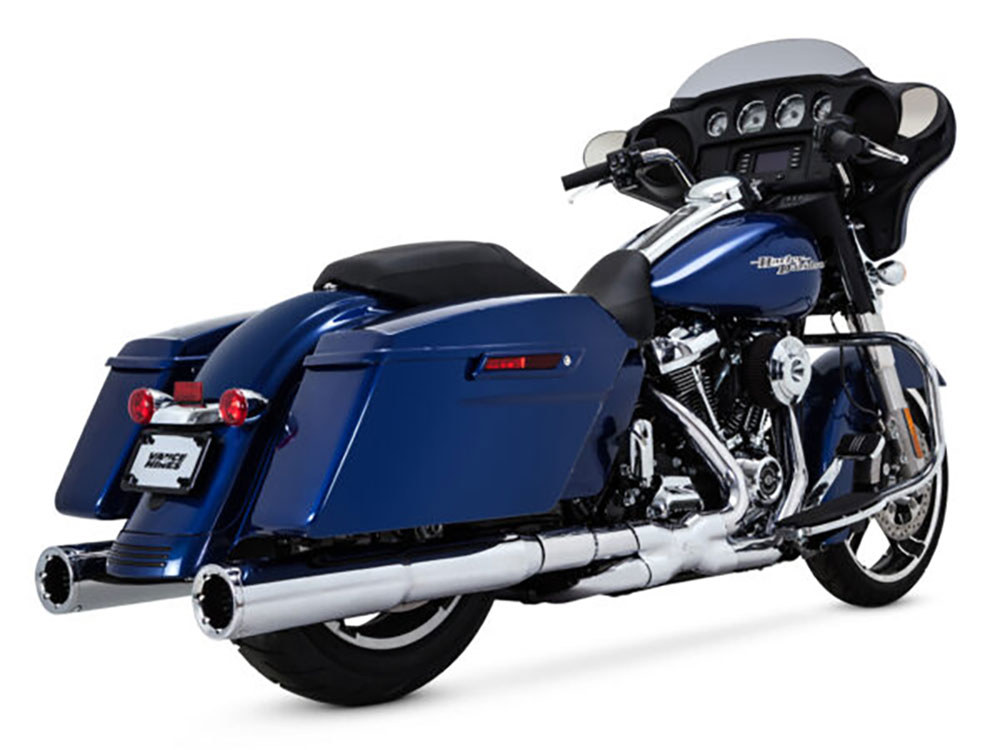 Power Duals Right Side Tuck & Under Headers - Chrome. Fits Touring 2017up Vance and Hines - Image 3