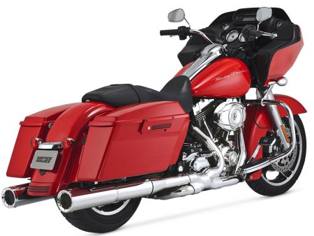 4.5in. Hi-Output Slip-On Mufflers - Chrome. Fits Touring 1995-2016 Vance and Hines