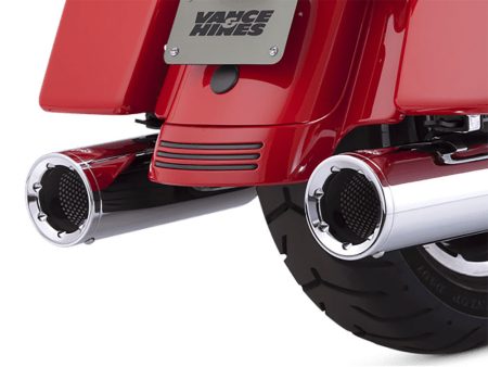 4.5in. Hi-Output Slip-On Mufflers - Chrome. Fits Touring 2017up Vance and Hines