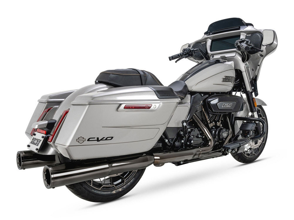 4.5in. Hi-Output Slip-On Mufflers - Dark Chrome. Fits Touring 2017up Vance and Hines