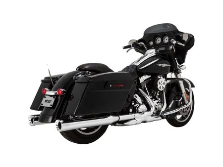 4in. Eliminator 400 Slip-On Mufflers - Chrome with Chrome End Caps. Fits Touring 1995-2016 & Trike 2017-2020. Vance and Hines