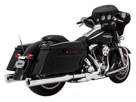 4in. Eliminator 400 Slip-On Mufflers - Chrome with Chrome End Caps. Fits Touring 2017up Vance and Hines