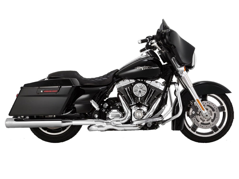 4in. Eliminator 400 Slip-On Mufflers - Chrome with Chrome End Caps. Fits Touring 2017up Vance and Hines - Image 2