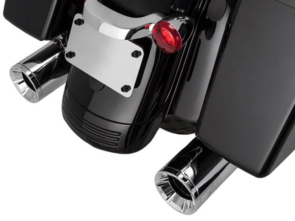 4in. Eliminator 400 Slip-On Mufflers - Chrome with Chrome End Caps. Fits Touring 2017up Vance and Hines - Image 3