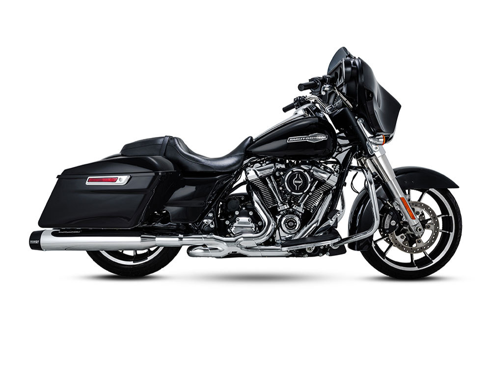 4.5in. Blackbird 450 Slip-On Mufflers - Chrome with Black End Caps. Fits Touring 2017up Vance and Hines - Image 2