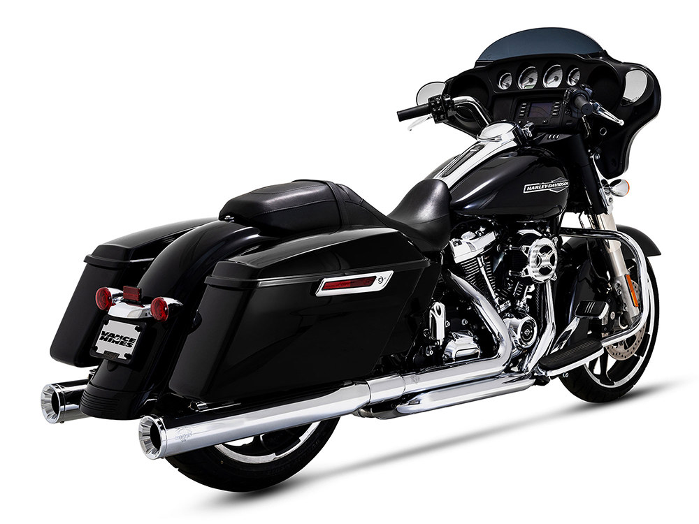 Dresser Duals Right Side Tuck & Under Headers - Chrome. Fits Touring 2017up Vance and Hines - Image 2