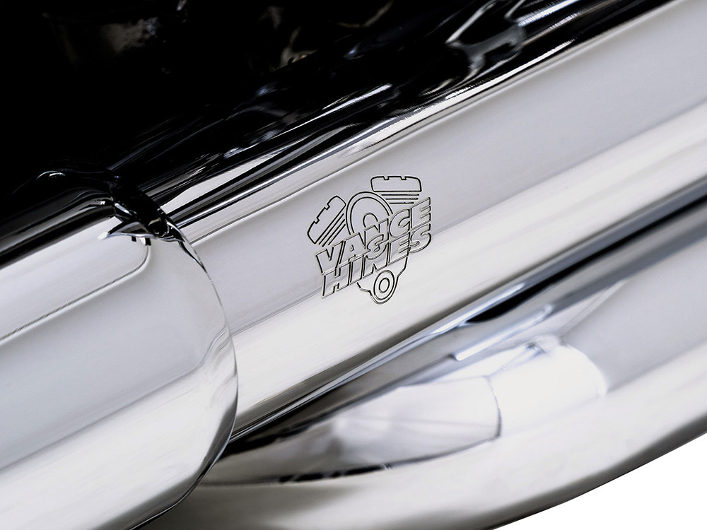 Dresser Duals Right Side Tuck & Under Headers - Chrome. Fits Touring 2017up Vance and Hines - Image 3