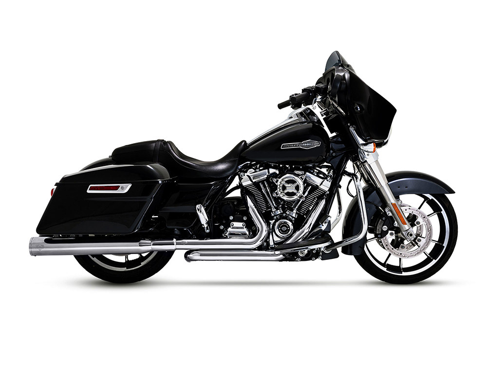 Dresser Duals Right Side Tuck & Under Headers - Chrome. Fits Touring 2017up Vance and Hines