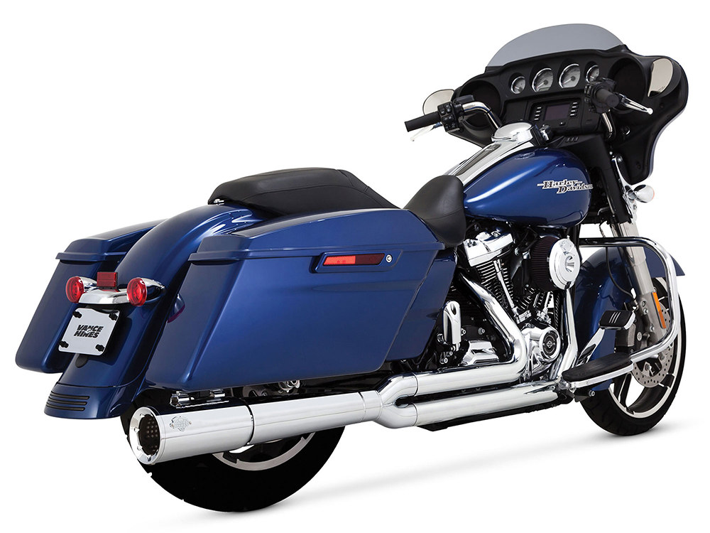 Pro Pipe 2-into-1 Exhaust - Chrome. Fits Touring 2017up Vance and Hines