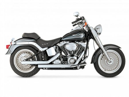 Straightshots Exhaust - Chrome. Fits Softail 1986-2017 Non-240 Tyre Models Vance and Hines