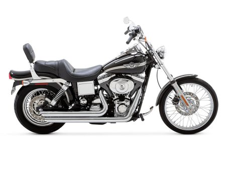 Big Shots Staggered Exhaust - Chrome. Fits Dyna 1991-2005 Vance and Hines