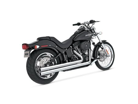 Big Shots Long Exhaust - Chrome. Fits Softail 1986-2017 Non-240 Tyre Models Vance and Hines