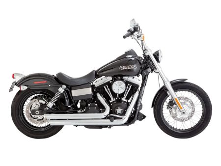 Big Shots Staggered Exhaust - Chrome. Fits Dyna 2006-2017 Vance and Hines