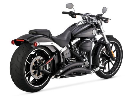 Big Radius Exhaust - Black. Fits Softail Breakout 2013-2017 Vance and Hines