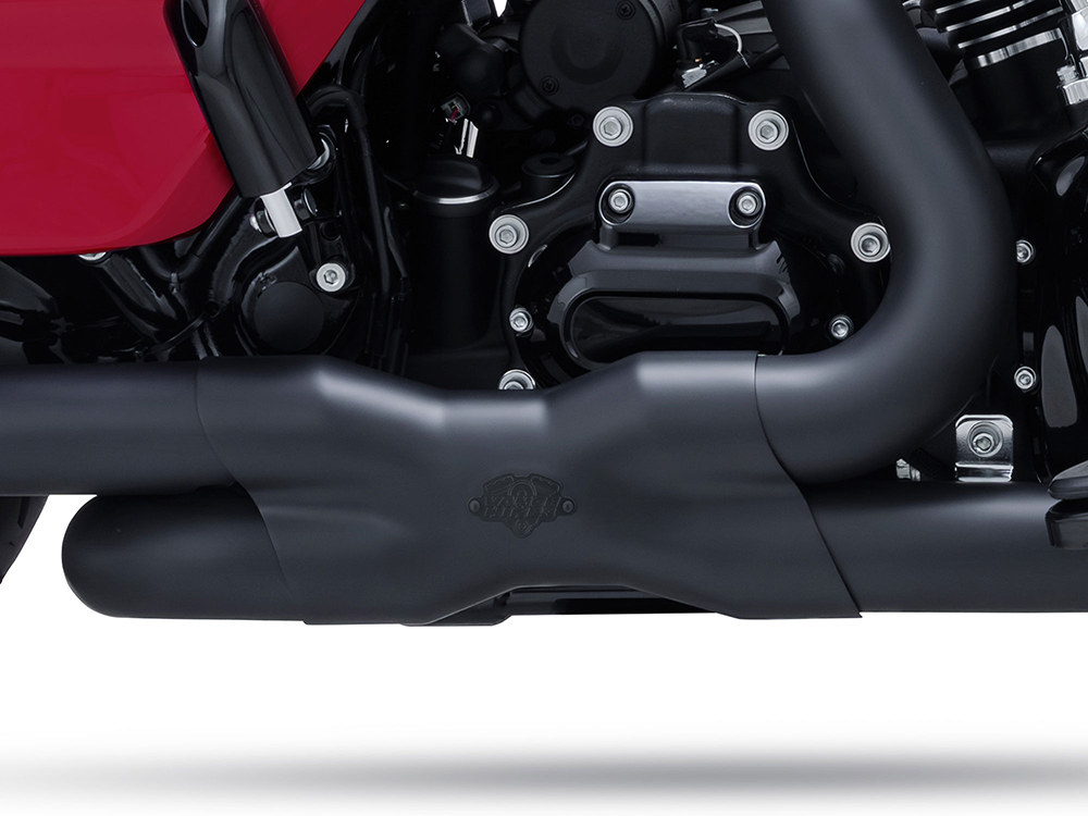 Power Duals Right Side Tuck & Under Headers - Black. Fits Touring 2017up Vance and Hines
