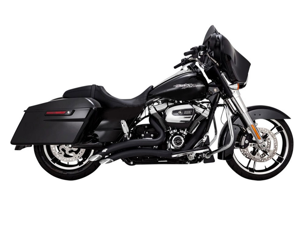 Big Radius Exhaust - Black. Fits Touring 2017up Vance and Hines