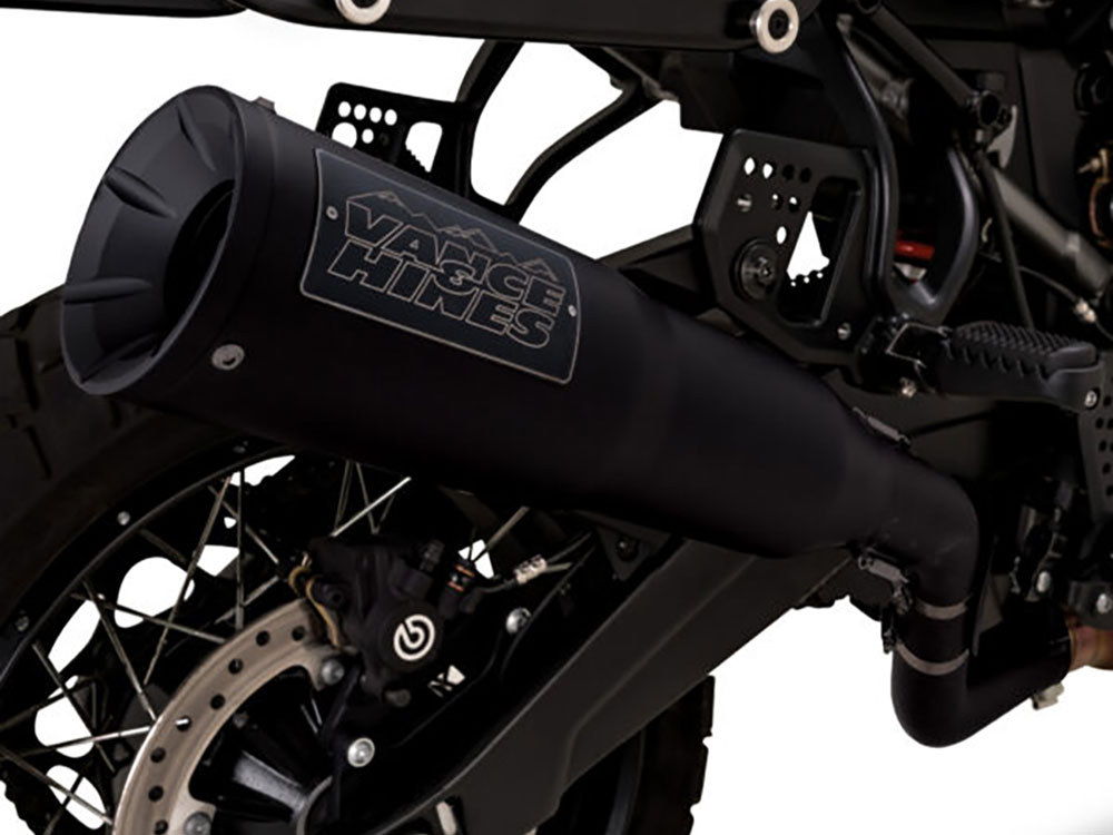 Adventure Hi-Output 450 Slip On Muffler - Black. Fits Pan America 2021up Vance and Hines - Image 2