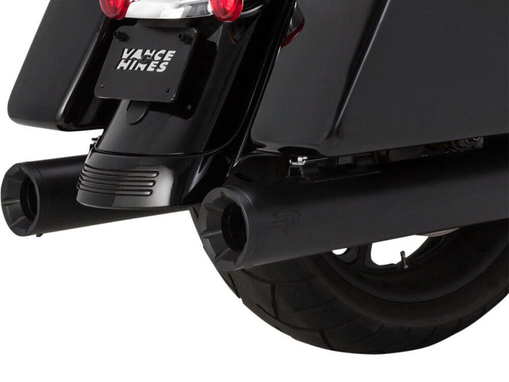 4in. Eliminator 400 Slip-On Mufflers - Black. Fits Touring 2017up Vance and Hines - Image 2