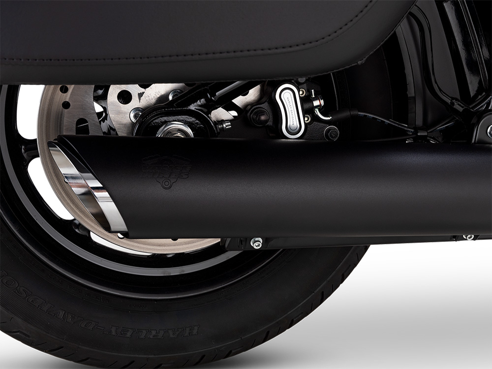 4in. Twin Slash Slip-On Muffler - Black. Fits Softail Street Bob, Low Rider S, Low Rider ST & Heritage 2025up Vance and Hines - Image 4