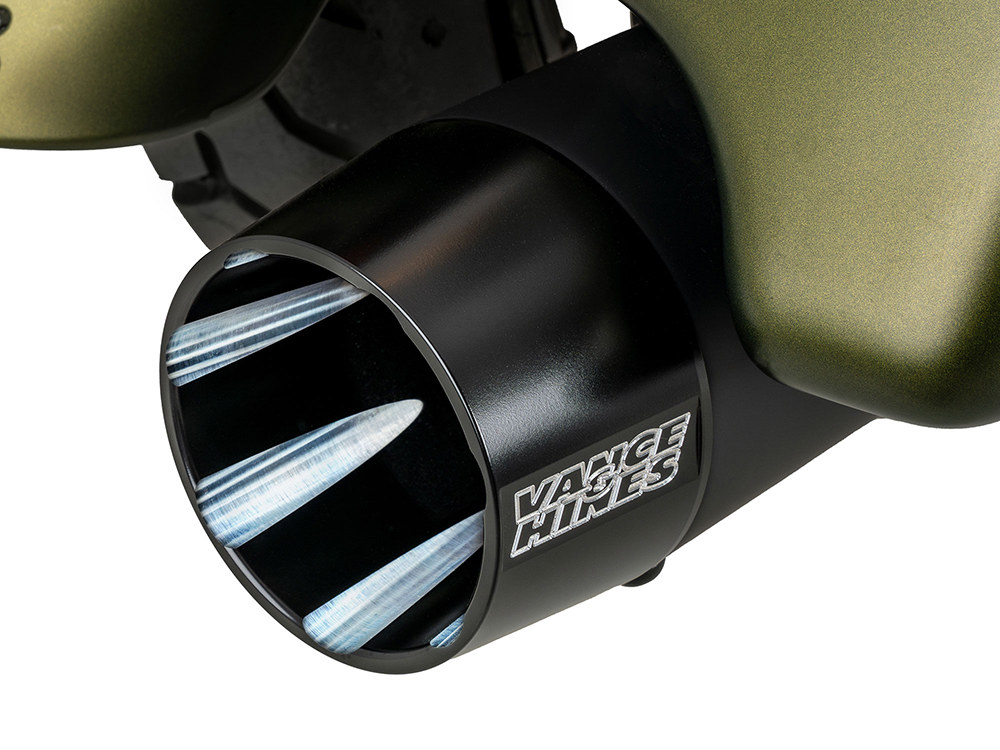 4.5in. Blackbird 450 Slip-On Mufflers - Black with Black End Caps. Fits Touring 2017up Vance and Hines - Image 4