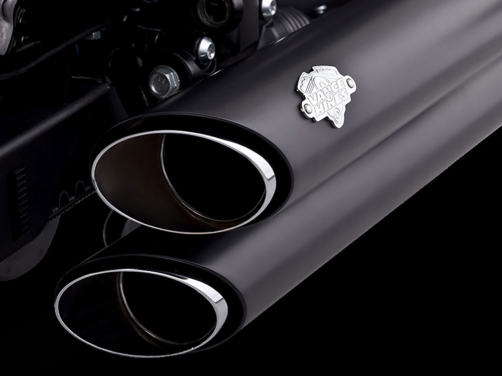 Shortshots Staggered Exhaust - Black. Fits Sportster 2014-2021 Vance and Hines - Image 3