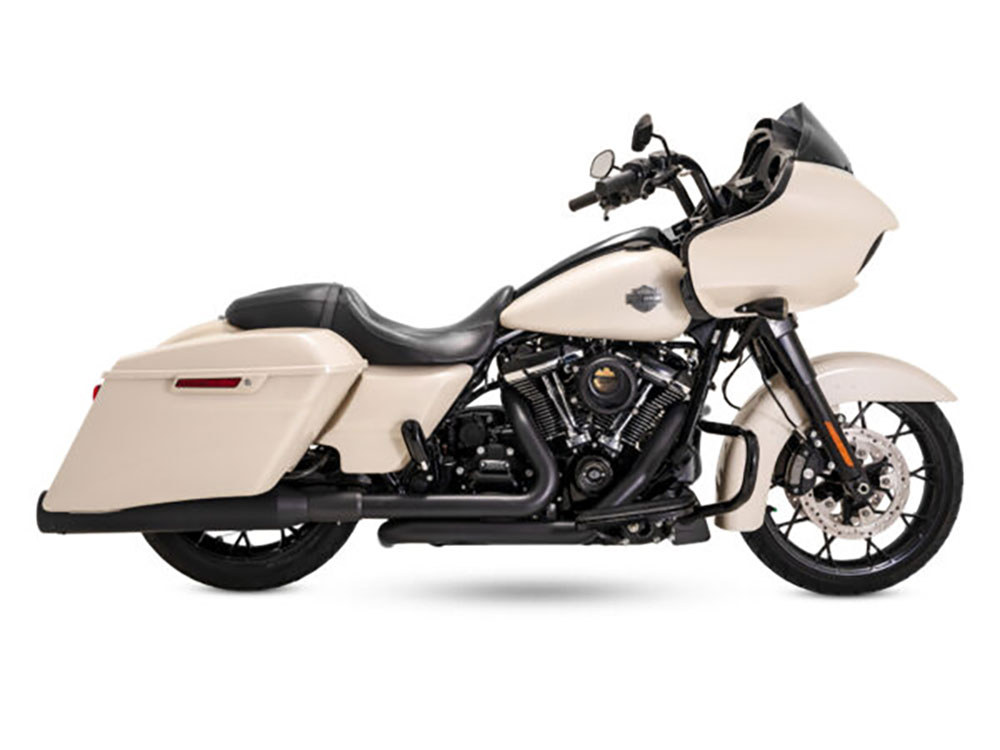 Dresser Duals Right Side Tuck & Under Headers - Black. Fits Touring 2017up Vance and Hines