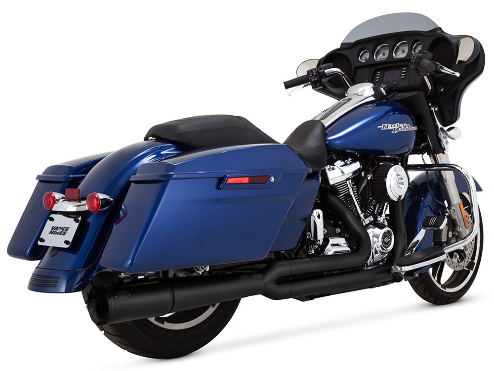 Pro Pipe 2-into-1 Exhaust - Black. Fits Touring 2017up Vance and Hines