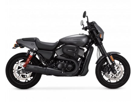Hi Output Slip-On Muffler - Black with Black End Cap. Fits Street 2015-2020. Vance and Hines