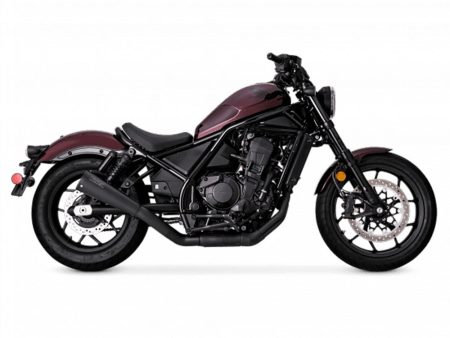 Upsweep Slip-On Muffler - Black. Fits Honda CMX / Rebel 1100cc 2021up Vance and Hines