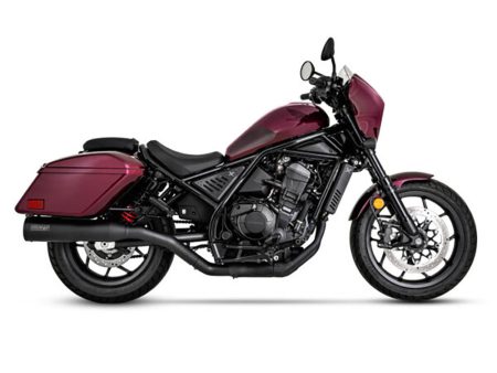 Hi-Output Slip-On Muffler - Black. Fits Honda CMX / Rebel 1100T 2023up Vance and Hines
