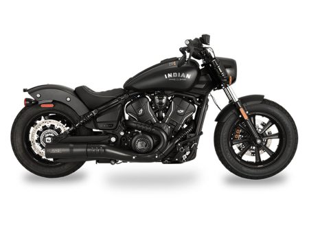 Hi-Output Slip-On Muffler - Black. Fits Indian Scout 2025up Vance and Hines